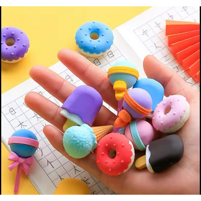 (4ชิ้น/ต่อเซ็ต)ชุดยางลบขนมหวานการ์ตูน เซ็ตยางลบ น่ารักมินิ - รูปที่ 5