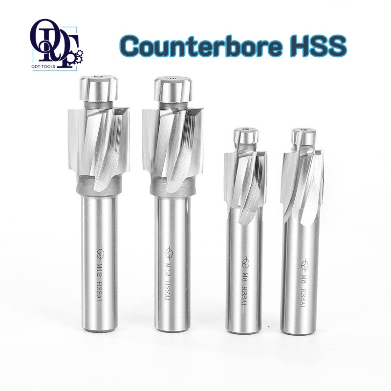 Q Counterbore HSS ดอกกัดบ่าฝังสกรูหัวจม เกรดธรรมดา >> M3-M10