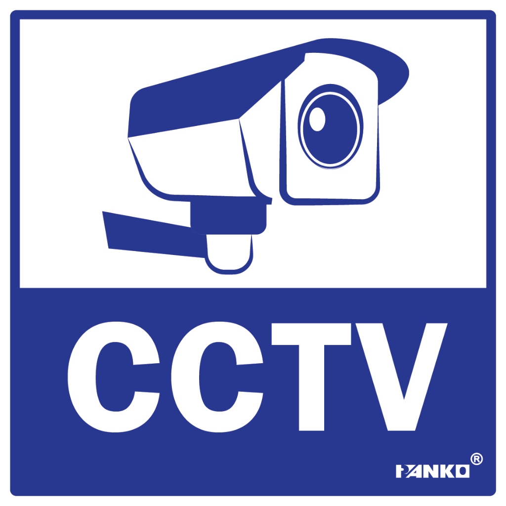 SA2210 ป้ายอะคริลิค กล้องวงจรปิด CCTV 9.9*9.9ซม.