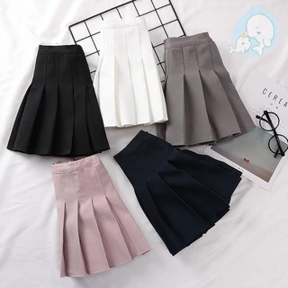 (พร้อมส่ง) กระโปรงพลีทสั้น สีพื้น สำหรับเด็ก 5-15 ปี กระโปรเทนนิส นักเรียนใส่ได้ น่ารัก BD#20