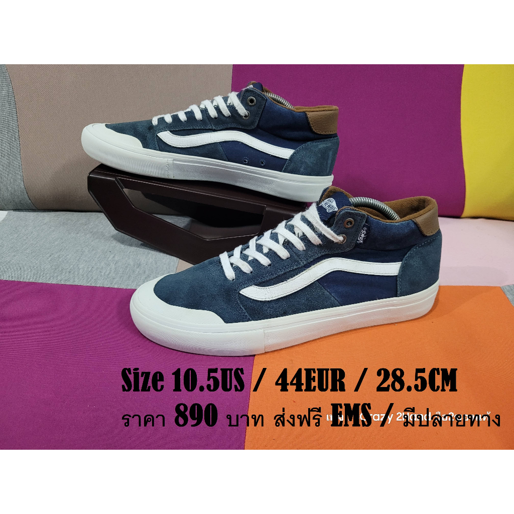 Vans Style 112 Mid Pro Navy White Size  10.5US  /  44EUR  /  28.5CM รองเท้ามือสอง ของแท้ 100% ส่งฟรี