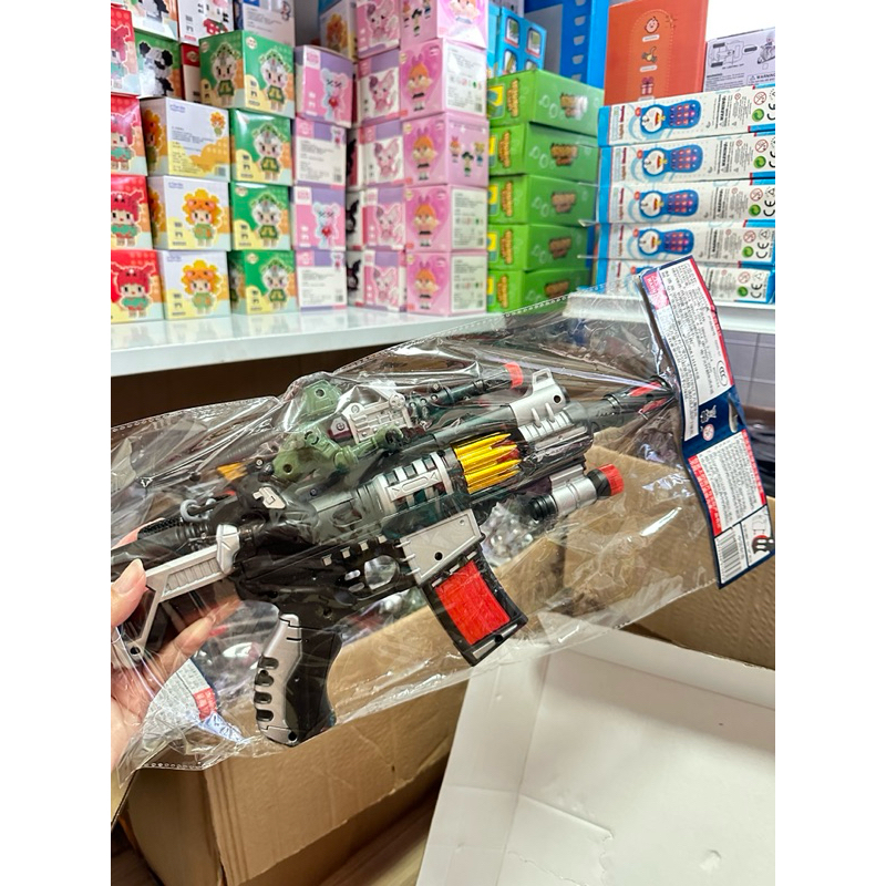 ปืนทหาร ปืนลายทหาร ปืนของเล่น ระบบสั่น มีเสียงมีไฟ ปืนใส่ถ่านของเล่นเด็ก ถ่ายรูปจากสินค้าจริง พร้อมส่ง ใส่ถ่าน AA 3 ก้อน