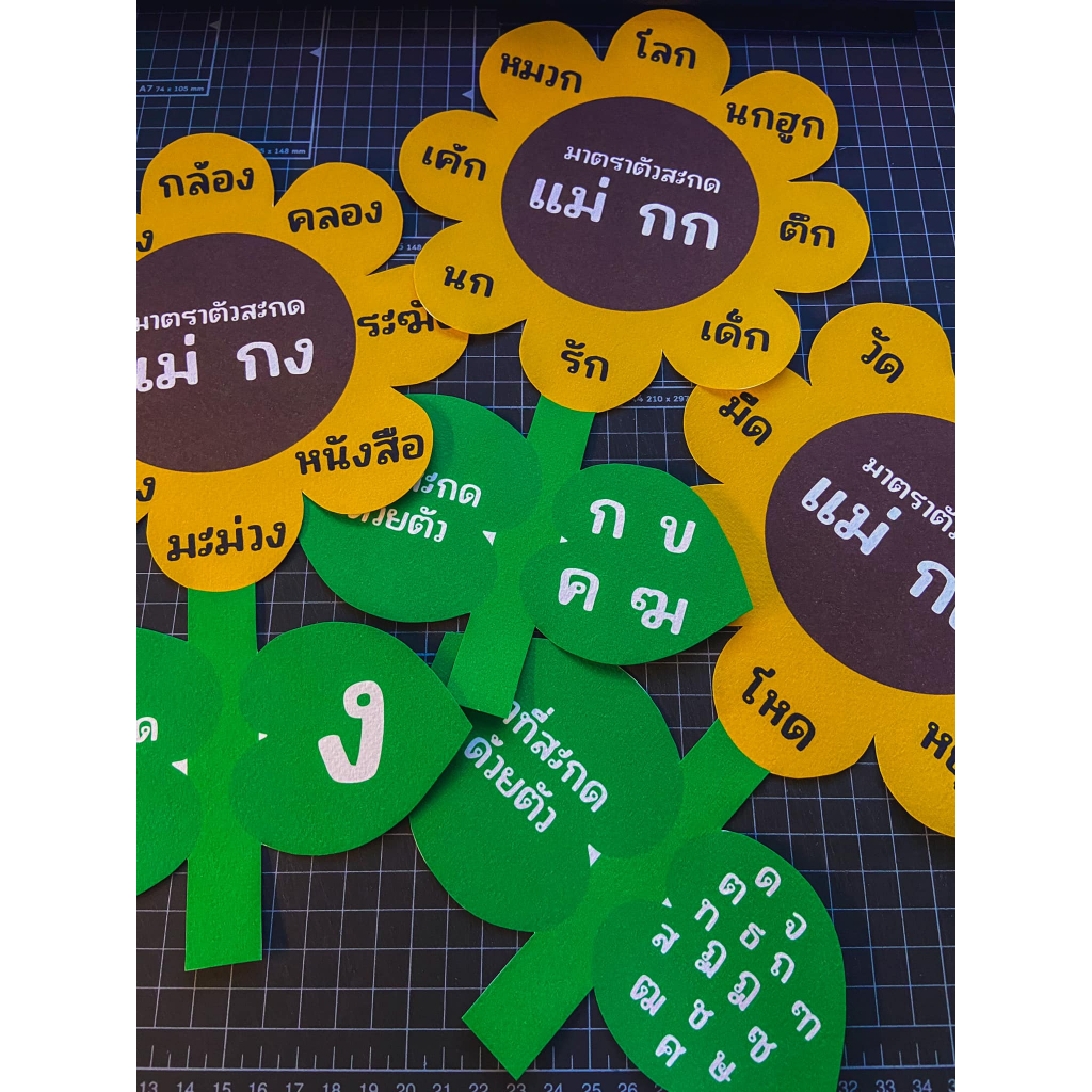สื่อแต่งห้องเรียน ทุ่งทานตะวันมาตราตัวสะกด