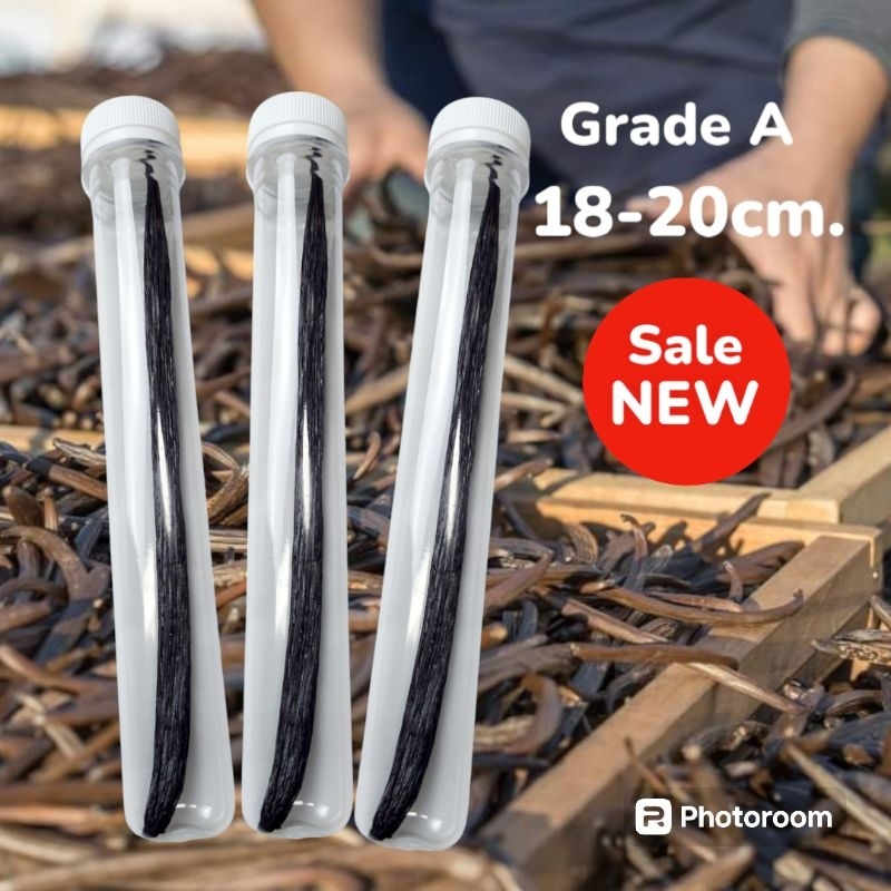 ถูกมาก ฝักวานิลลา อวบฉ่ำใหญ่ ไซส์จัมโบ้ 1 ฝัก เกรด AAA, 18-22cm. คุ้มมาก