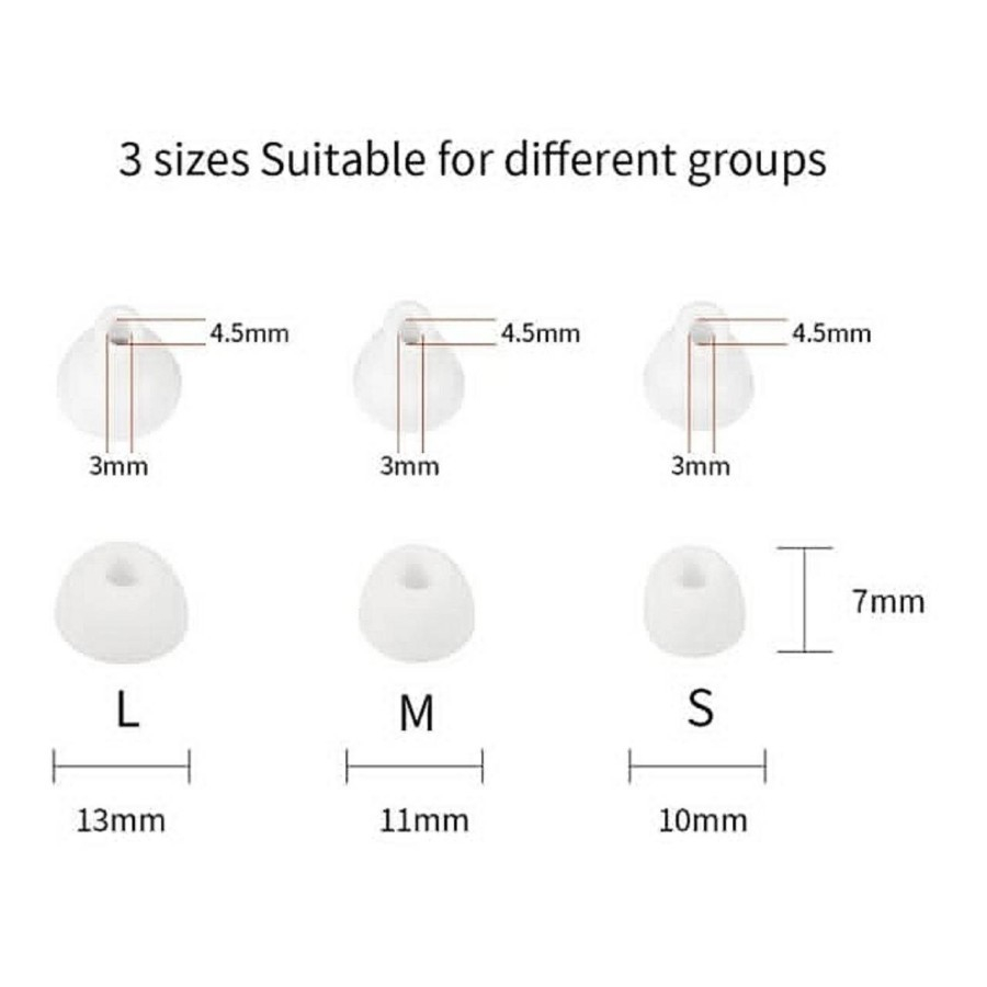 Silicone Earbuds จุกหูฟังซิลิโคน สำหรับหูฟังซิลิโคน ไร้สาย 3 ขนาด L/M/S