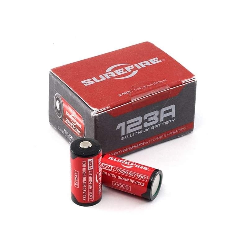 Exp 11/33ถ่านไฟฉายจาก SureFire USA รุ่น CR-123A Lithium Battery Made in USA🇺🇸  C123A 123A แทคติคอล Tactical ราคา1ชิ้น