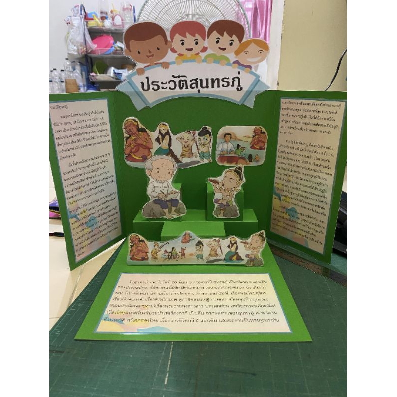 สื่อการสอนทำมือป๊อบอัพ 4 มิติ เรื่อง ประวัติสุนทรภู่