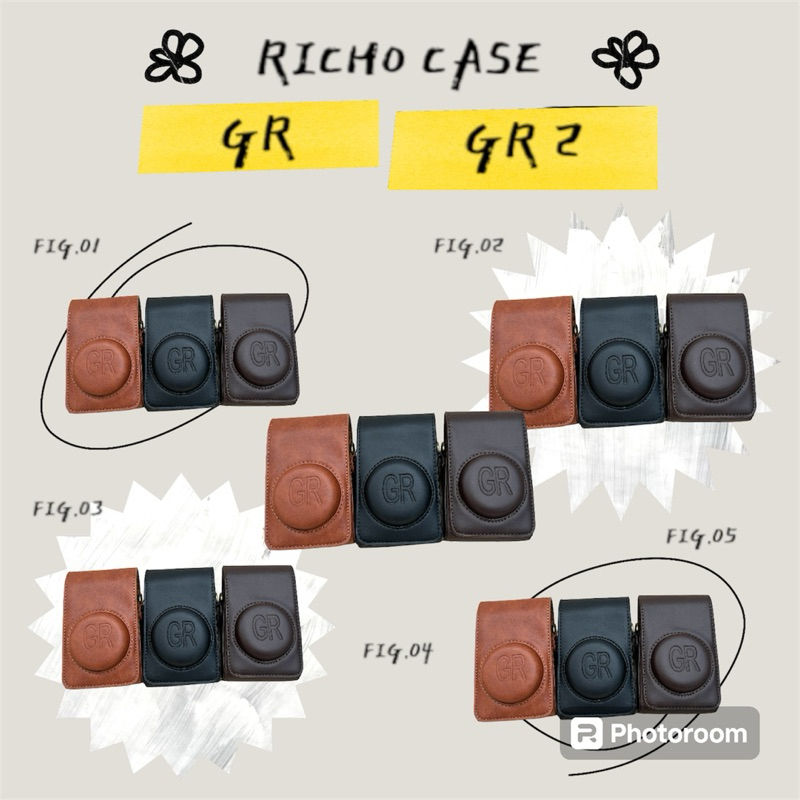 เคสกล้องRICOH GR GR2 GR3X ซองใส่กล้องหนัง PU พร้อมสายยาว