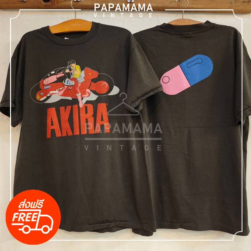 [ AKIRA ]   アキラ อากิระ คนไม่ใช่คน เสื้อการ์ตูน เสื้อวินเทจ ตำนาน papamama vintage shirt