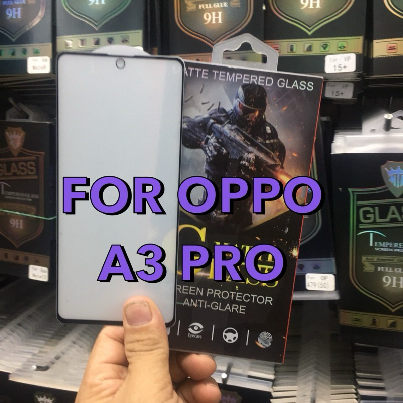 ฟิล์มกันรอยหน้าจอแบบด้าน รุ่นOPPO A3X/A3 PRO(5G) ฟิล์มกระจกแบบด้าน(MATTE) พร้อมอุปกรณ์ติดตั้ง สินค้าพร้อมส่งในไทย