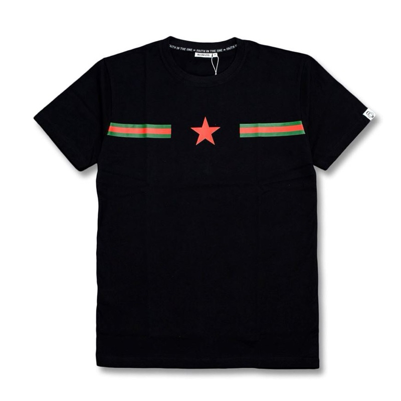 SLUM LTD - RG Stripes Vertical Star Tee Black
