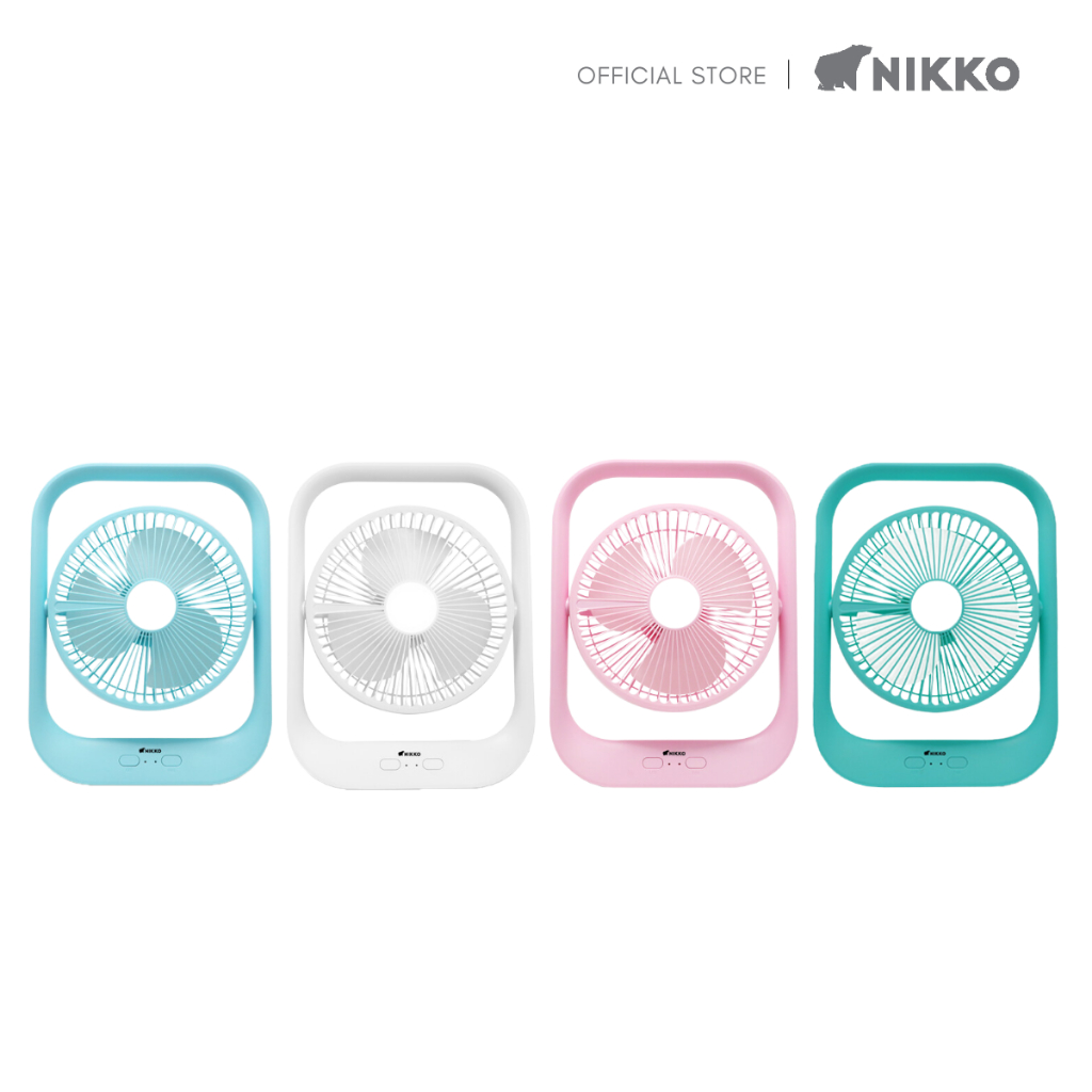 NIKKO พัดลมชาร์จไฟอเนกประสงค์ พร้อมโคมไฟ (NKMF-L2837)