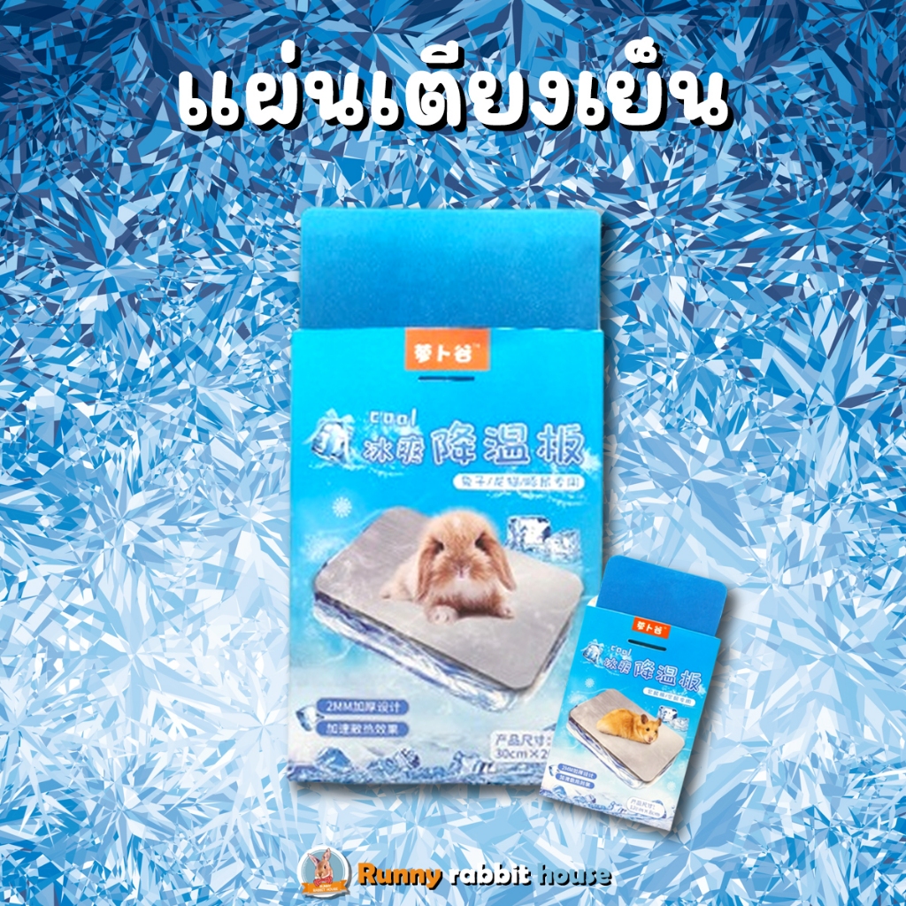 ในไลฟ์ลด30% บ้านน้องรันนี่ แผ่นเตียงเย็น ระบายความร้อน สำหรับกระต่าย แกสบี้ แฮมเตอร์