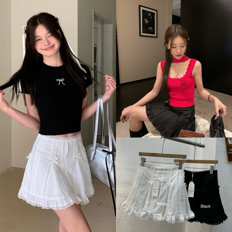 108กระโปรงสั้นโบว์น่ารักๆ