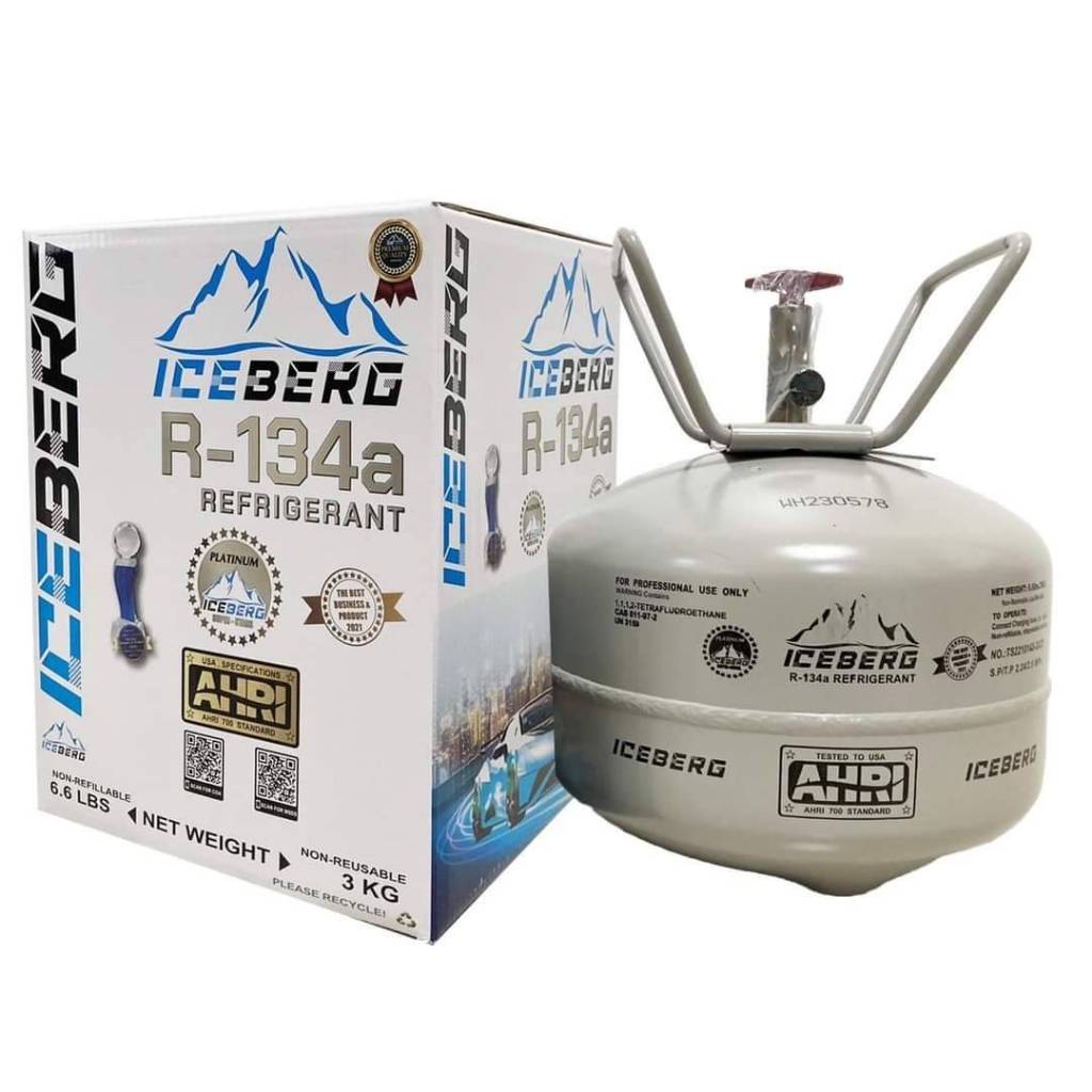 น้ำยาแอร์ ICEBERG R-134a 3 kg PLATINUM (ไม่รวมน้ำหนักถัง)