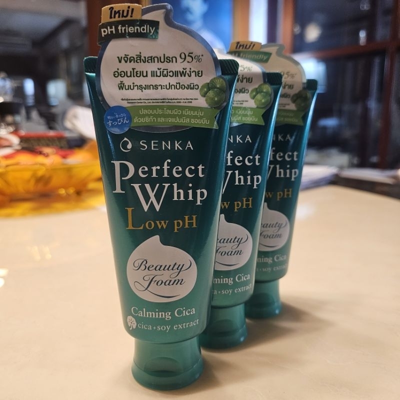 SENKA Perfect Whip Low pH Calming Cica 100g เซนกะ เพอร์เฟ็ค วิป โลว์ พีเอช คาล์มมิ่ง ซิก้า 100ก (1 ห