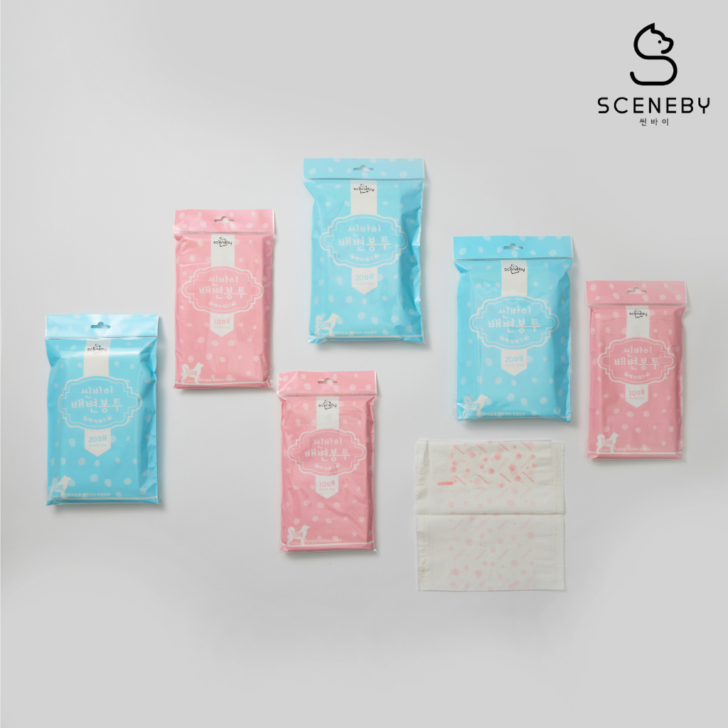 Sceneby poop bag ถุงเก็บอุจจาระพร้อมทิชชู่ นำเข้าจะประเทศเกาหลี ถุงเก็บอึสุนัข