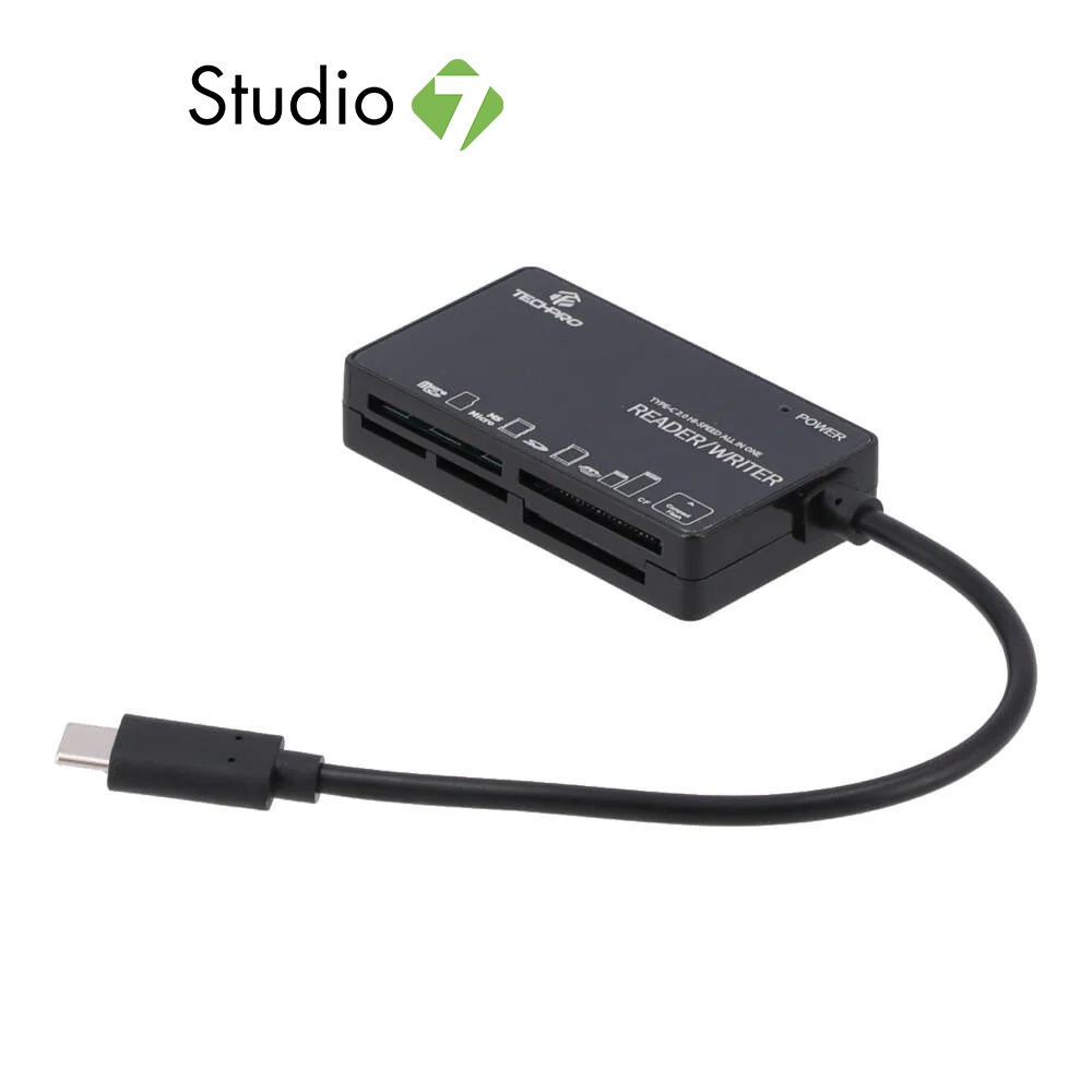 การ์ดรีดเดอร์ TECHPRO Mul-Function 6 in 1 Type-C Card Reader by Banana IT
