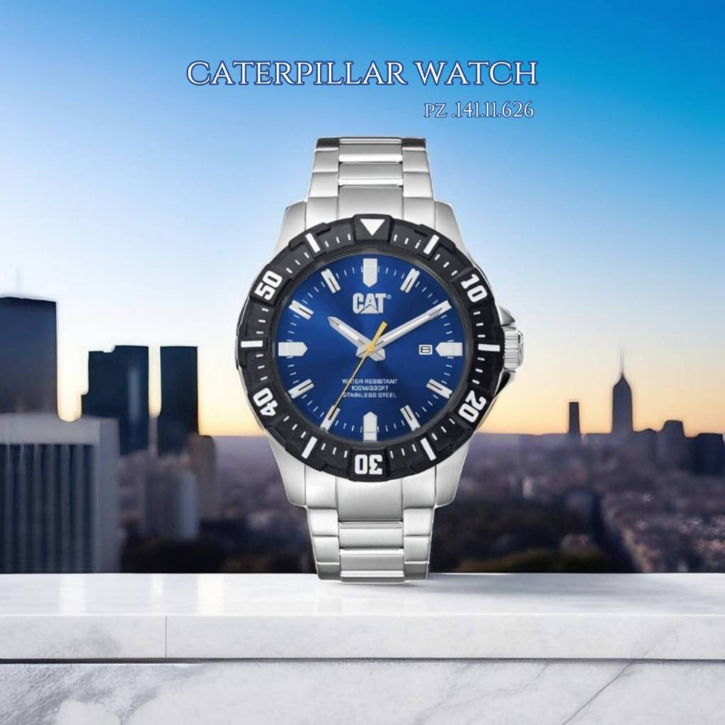 นาฬิกาข้อมือสายสเเตนเลสผู้ชาย CAT รุ่น MOTTO PZ.141.11.626