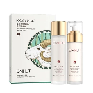 QMHUT โทนเนอร์+สกินแคร์ เอสเซนส์ เซตสุดคุ้ม 2 ชิ้น โปรตีนนมแพะ โภชนาการ ส่งจากกทม