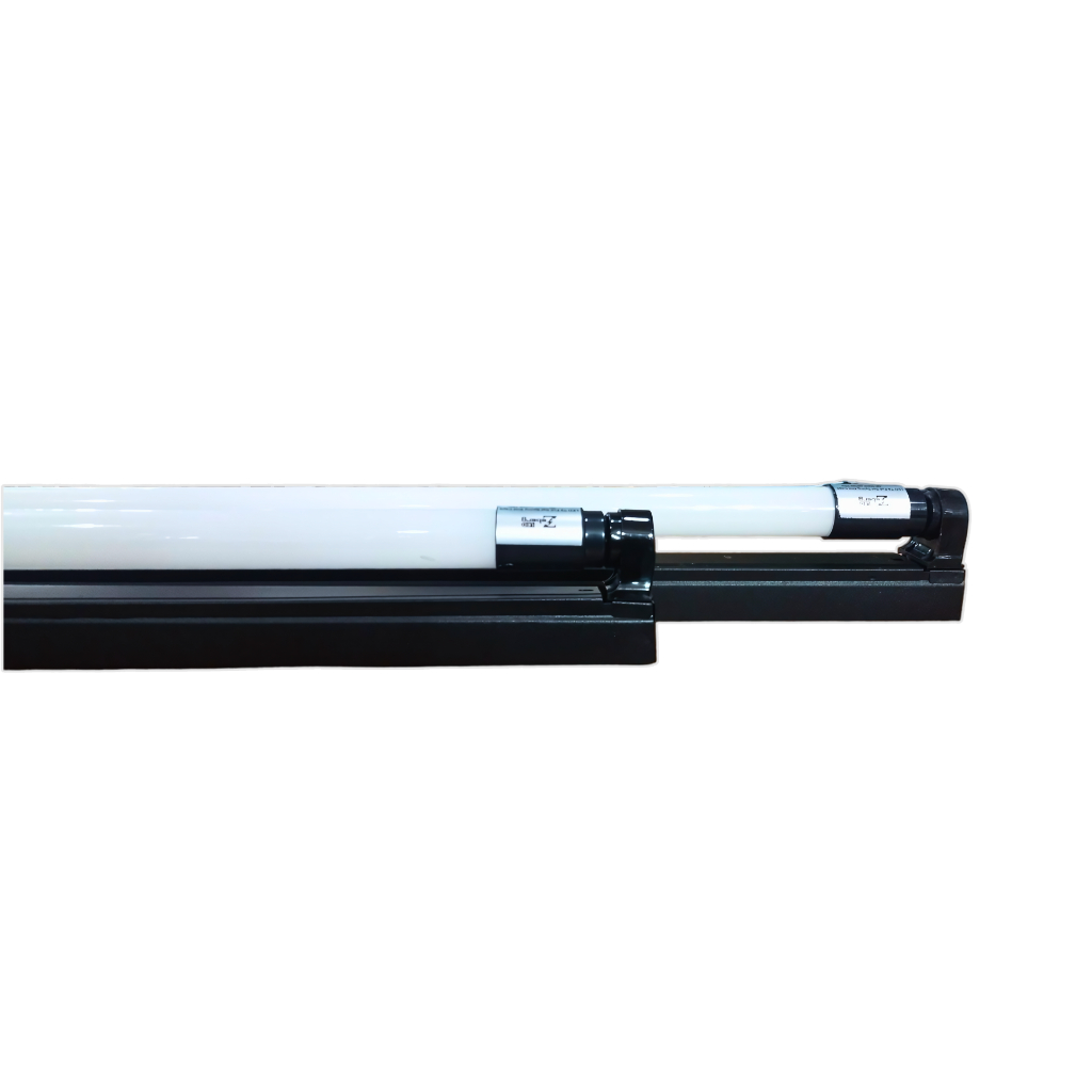 ชุดหลอดแอลอีดี T8 พร้อมราง สีดำ แบบขาสปริง รุ่น Jet Black หลอดสั้น/หลอดยาว
