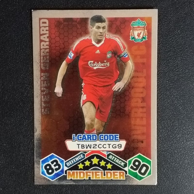 การ์ดฟุตบอล LIVERPOOL MATCH ATTAX 2009/10 SOCCER TRADING CARD