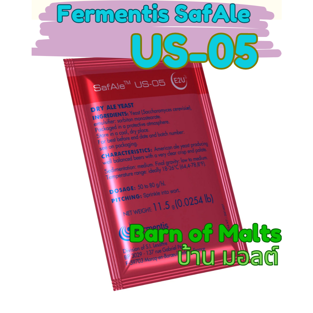 Fermentis SafAle US-05 11.5g.Dry Yeast (EXP 04/2026)