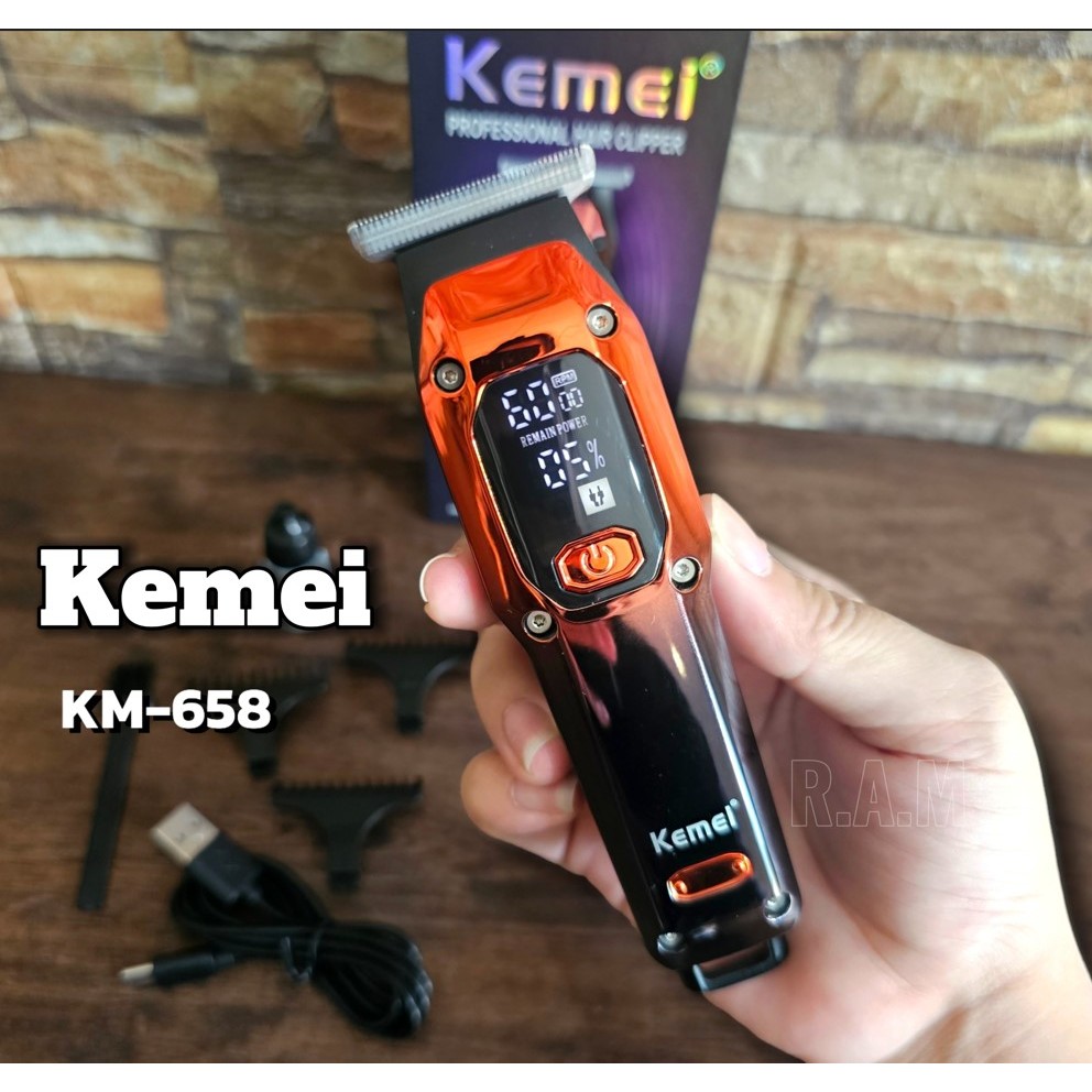 Kemei รุ่นkm-658 ปัตตาเลี่ยนตัวเล็กไร้สาย กันขอบ-โกนหนวดเครา