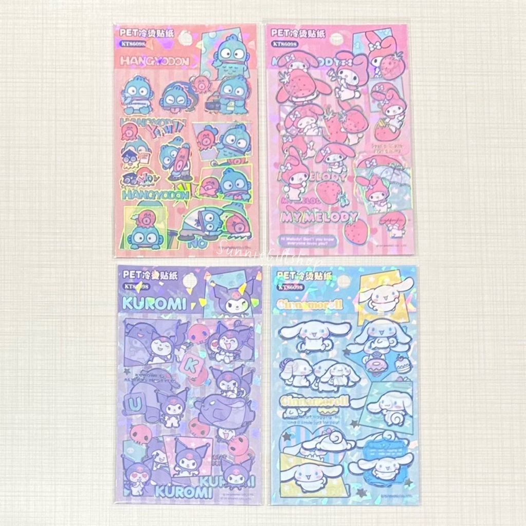 สติกเกอร์ ลายการ์ตูน PET Set2แผ่น