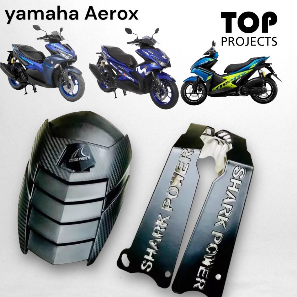 กันดีด Yamaha Aerox งาน Shark power   ⭐🍏Bw🍏⭐