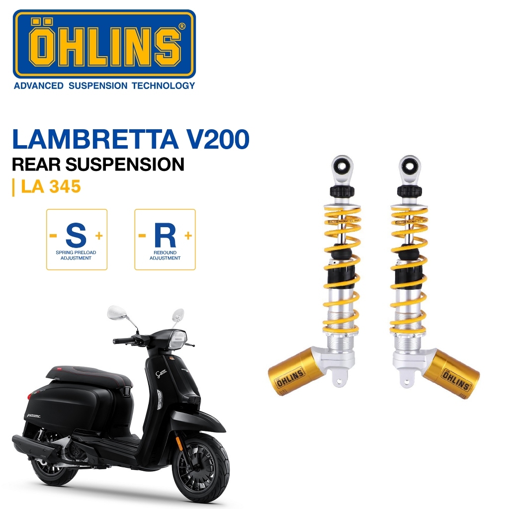 Ohlins โช้คหลัง LA 345 Lambretta V200 By Motofiix