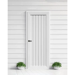 ประตู uPVC Eco-door ขนาด 80x200 ซม. มี 2 รุ่น TLW, TLW 1 แบบเจาะ, แบบไม่เจาะลูกบิด สีขาว สามารถใช้ได้ทั้งภายนอกและภายใน