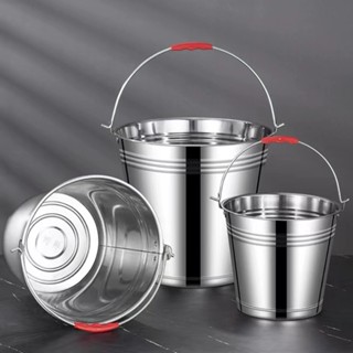 ถังขนาด 20 ซม.-38 ซม ถังสแตนเลสหนา ถังความจุขนาดใหญ่ ถังมือถ…