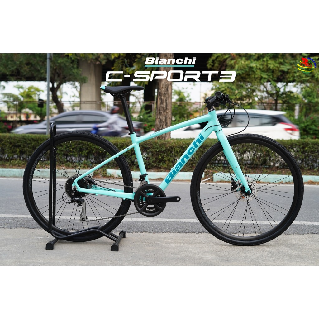 จักรยานไฮบริด BIANCHI C-SPORT 3 ALU DISC CAMALEONTE HYBRID Shimano Alivio 2X9 สปีด 700C