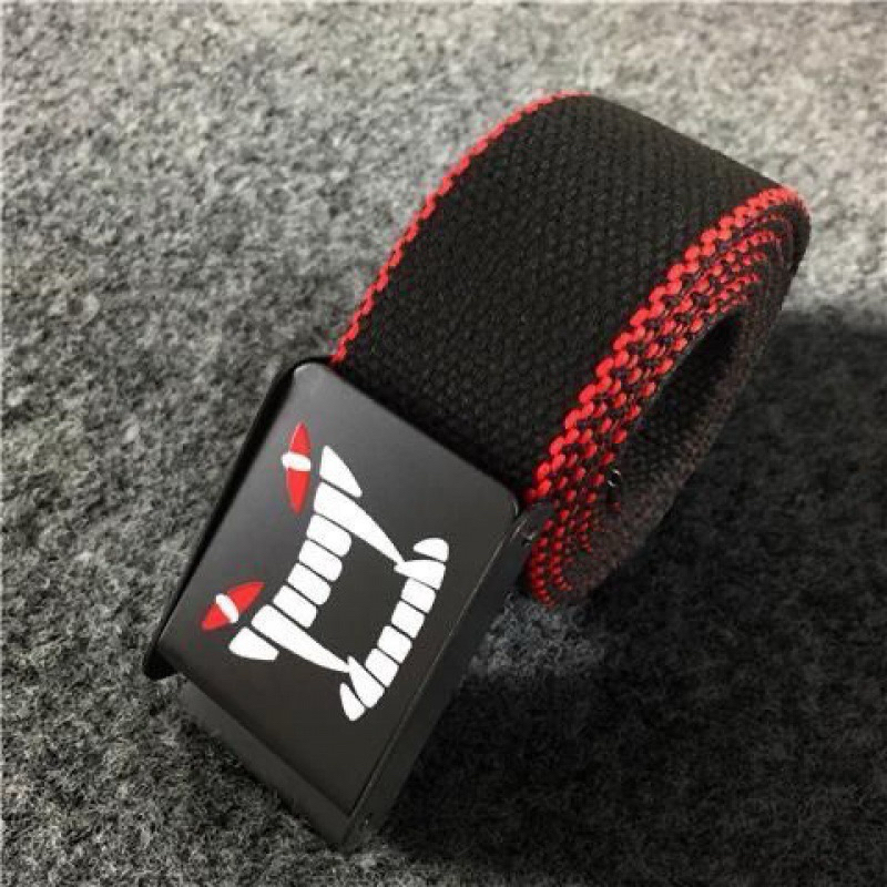 T18 เข็มขัดแฟชั่น สีดำ_แดง ใช้งานได้ทุกสถานการณ์ T18