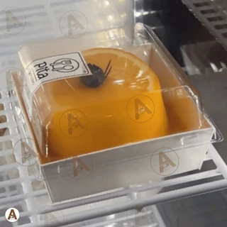 (25,50ชิ้น/แพ็ค) กล่องขนมกระดาษ ฝาใส ใส่เค้กมินิ ขนม แซนวิช กล่องจัดเบรค เบเกอรี่ กันน้ำ กันมัน