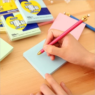 กระดาษโน๊ต กระดาษโน๊ตกาวในตัว เมโม่ ฉลาก ตกแต่ง diy สมุด อุปกรณ์สํานักงาน Sticky Note