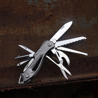 >สินค้าพร้อมจัดส่งในไทย< มีดพกอเนกประสงค์ 14ฟังชั่น เนื้อสแต…