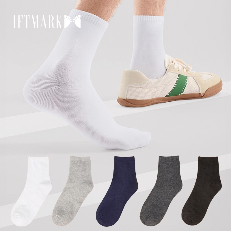 IFTMARK ถุงเท้าคุณภาพสูง ถุงเท้ากีฬาชาย เหมาะสำหรับทุกกิจกรรม สบายและทนทาน[ส่งเร็วพิเศษ]