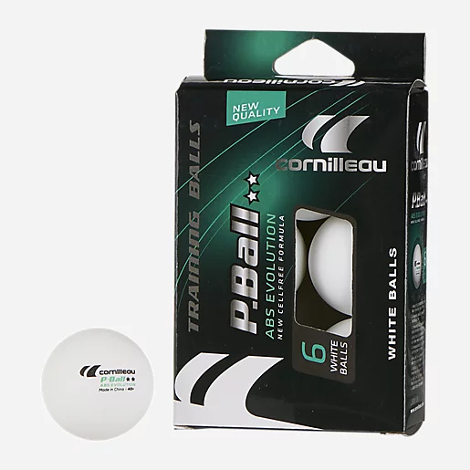 Cornilleau ลูกปิงปอง P-Ball ABS 2* ดาว สีขาว กล่อง 6 ลูก White Ball Pack of 6