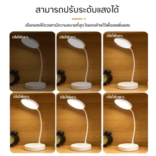 ￼โคมไฟ รุ่น LED1931 โคมไฟตั้งโต๊ะ หัวเตียง อ่านหนังสือ led ตั้งทำงาน ปรับได้3 ระดับ พับเก็บได้