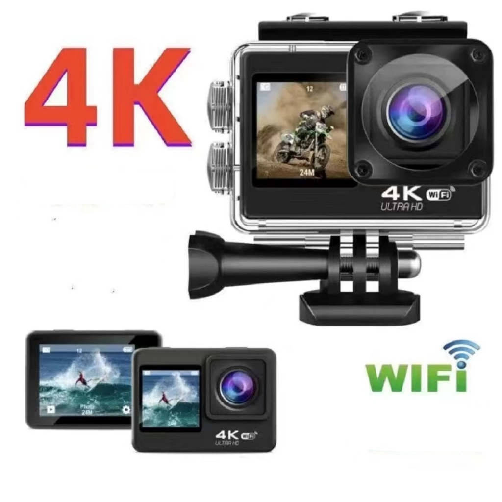 กล้องโกโปร 4K Ultra HD DV กันน้ำ 30 เมตร มุมกว้างติดหมวกและรถ thumbnail 6