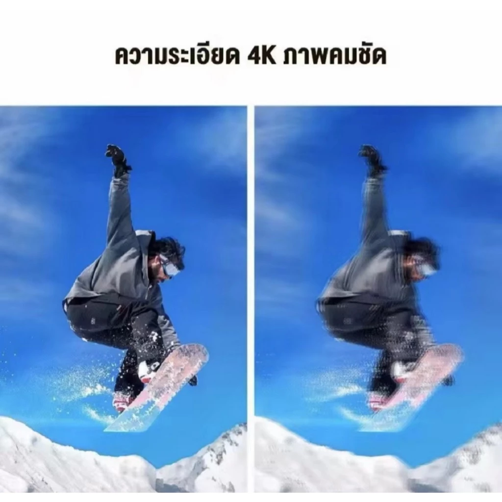กล้องโกโปร 4K Ultra HD กันน้ำ 30เมตร มุมกว้างติดรถมอเตอร์ไซค์หรือหมวก thumbnail 6