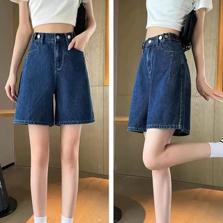 💥YH#3573💥มีไซซ์ S-5XL💥กางเกงยีนส์ สไตล์เกาหลี ผ้ายีนส์แท้ เอวสม็อคปรับกระดุม ตกแต่งเย็บปลายขา