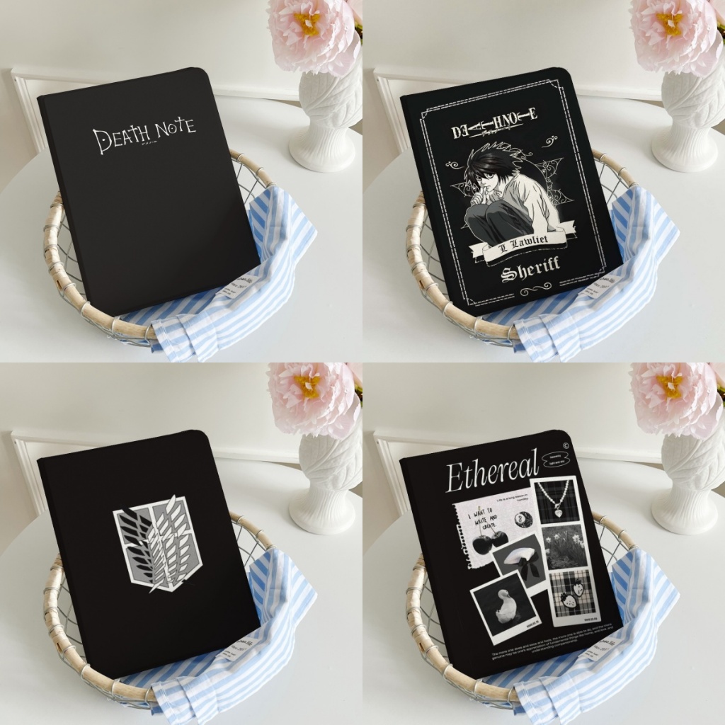 🚀จัดส่งทันที🚀เคสไอแพด สไตล์มืด Death Note Gen12 Pro13 2024 Air7/6 11 mini7 Air5/4 สไตล์เท่ๆ เคสipad