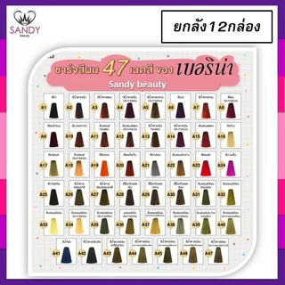 (ขายยกโหล 1สี 1ลัง12กล่อง) A1-A47 Berina เบอริน่า สีย้อมผม ราคาส่ง ของแท้รับตรงจากโรงงาน โปรดอ่านที่รายละเอียด