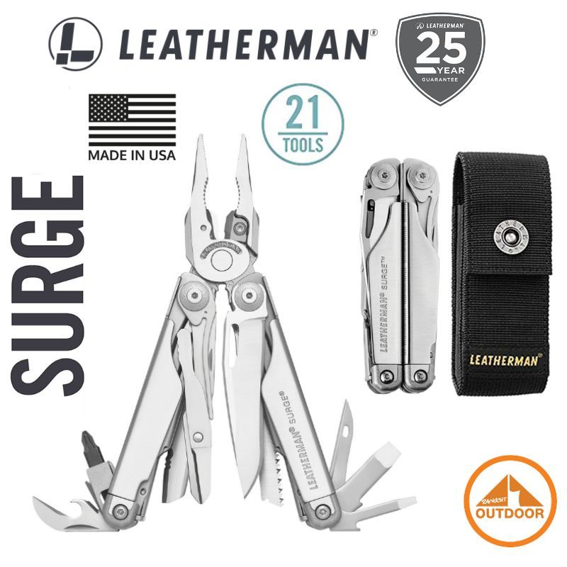 Leatherman Surge Multi Tool Stainless | 21 Tools เครื่องมืออเนกประสงค์