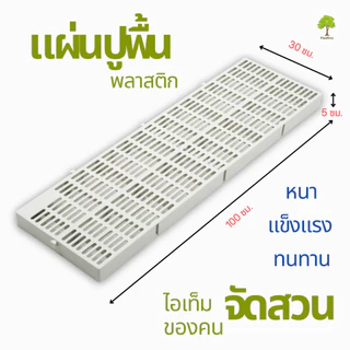 Planttree99 แผ่นสแลทพลาสติก รุ่นใหม่หนากว่าเดิม (ใช้ปูรองพื้นสวน รองกรงสัตว์) ขนาด30x100x5 เซนติเมตร