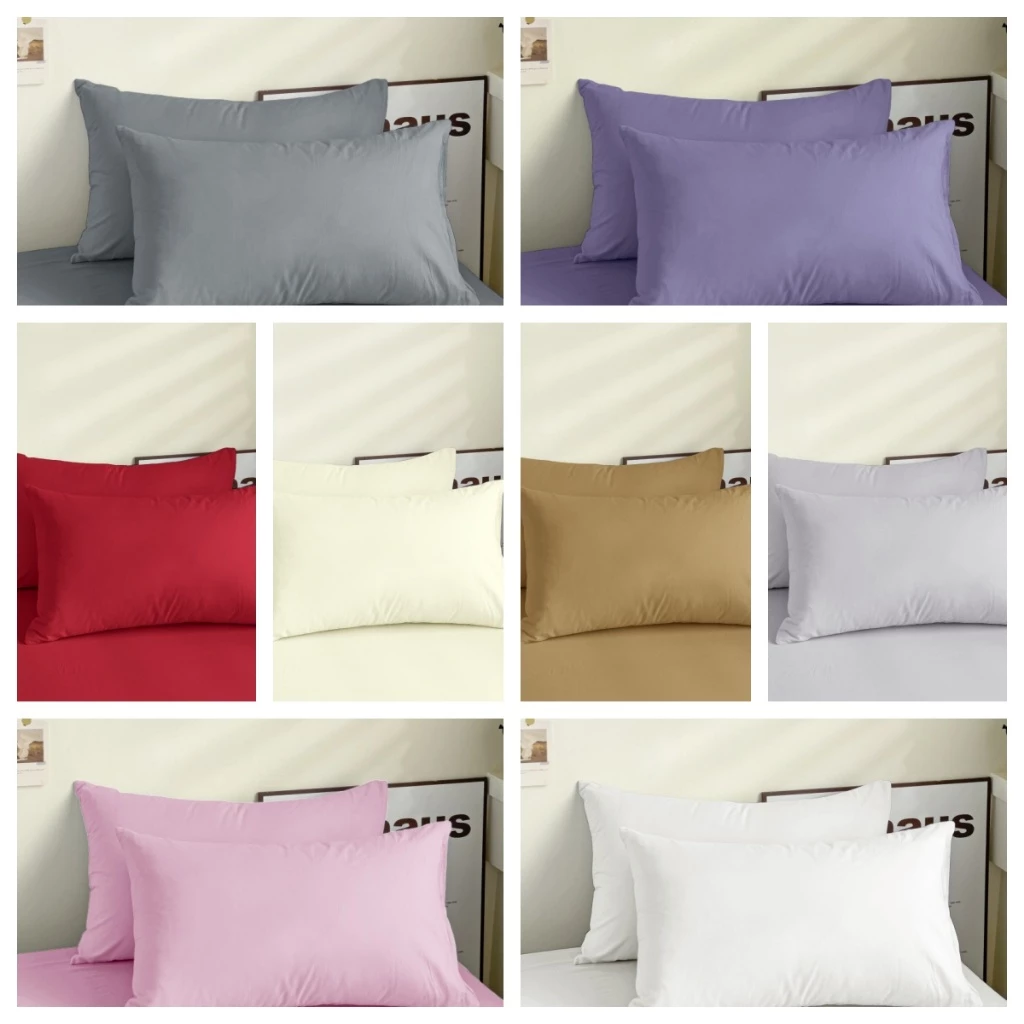 ปลอกหมอน ป้องกันไรฝุ่น ผ้าปูที่นอนมินิมอล ปลอกหมอน satin หมอน