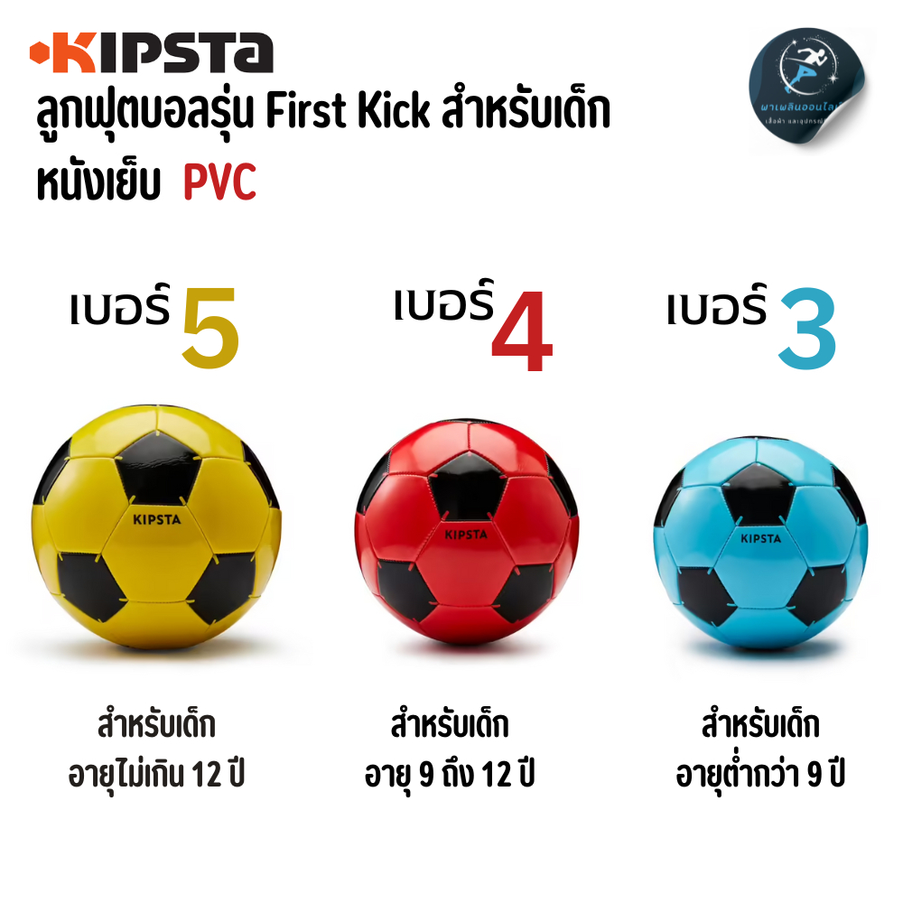 KIPSTA ลูกฟุตบอลสำหรับเด็ก รุ่น First Kick ขนาดเบอร์ 3-5